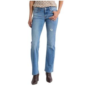 Lucky Brand Womens Sweet Mid Rise Med Wash Distressed Boot Cut Jeans Sz 29 New